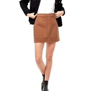 ARITZIA WILFRED FREE MODERN UTILITY PENSKE COTTON MINI SKIRT